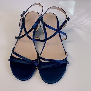 Kadie Wedge Sandal navy satin